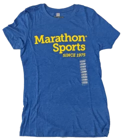 Marathon Sports Women's Logo Tee - Royal/Yellow (W LOGO TEE 2)
