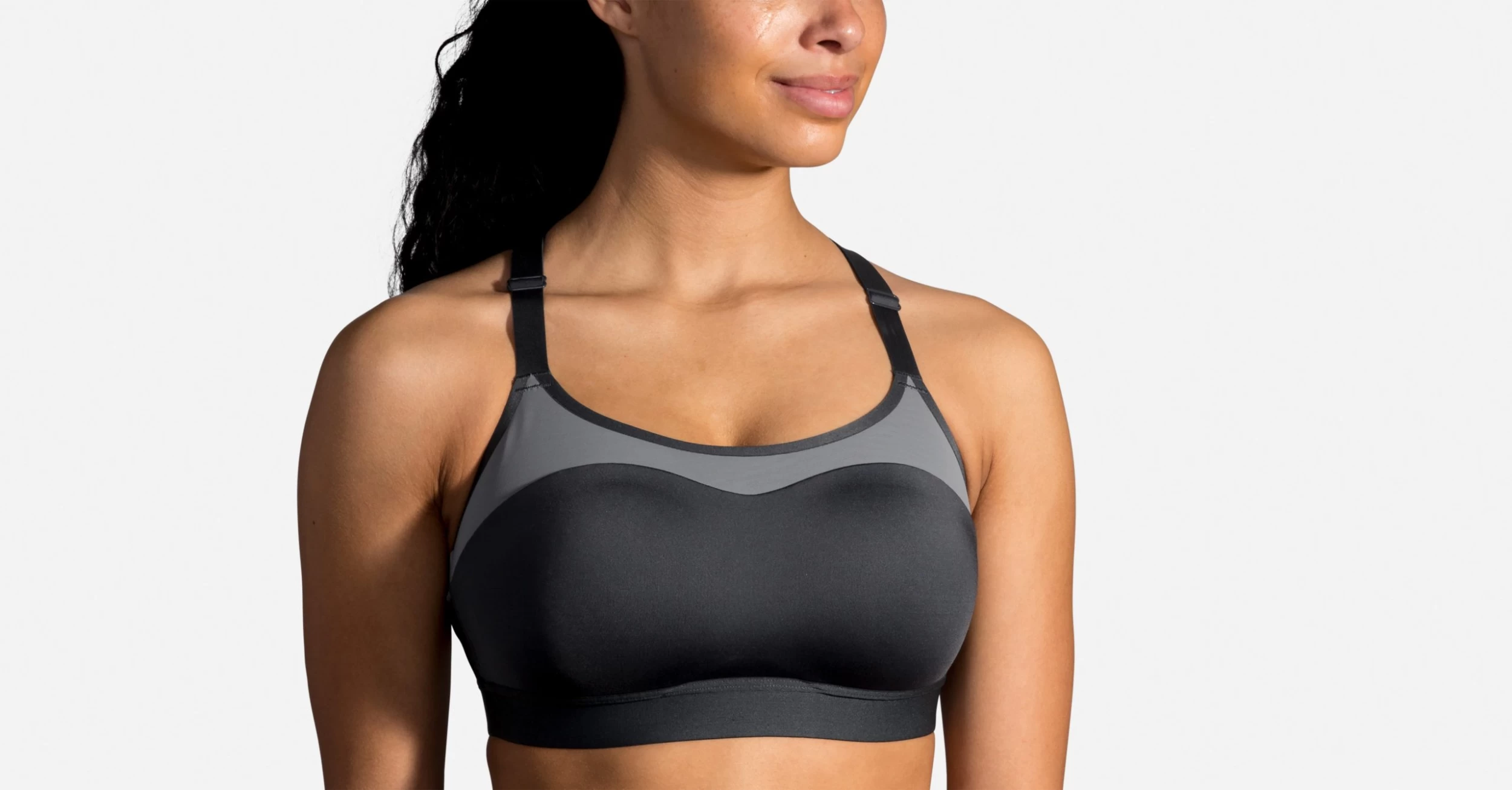 Brooks Women's Dare Racerback Run Bra - Asphalt (350073081) 1 Brooks Women's Dare Racerback Run Bra - Asphalt (350073081)