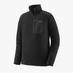 Patagonia Men's R1 Air Zip Neck - Black (40245BLK) -Sports Store 40245 BLK