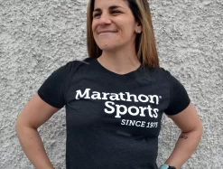 Marathon Sports Women's Logo Tee - Heathered Black (W LOGO TEE 1)