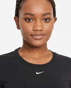 Women's Nike Dri Fit One Luxe Short Sleeve - Black (DD0618-010) -Sports Store ONELUXE3