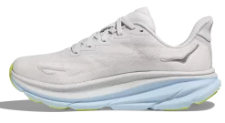 HOKA Women's Clifton 9 -Sports Store hoka womens clifton nine running shoe gray blue
