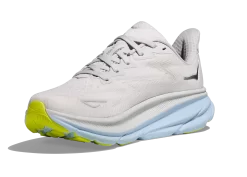 HOKA Women's Clifton 9 -Sports Store hoka womens clifton nine running shoe gray blue 4