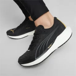 PUMA Women's Deviate Nitro 2 15 PUMA Women's Deviate Nitro 2 -Sports Store puma womens deviatenitro two running shoe black gold 4